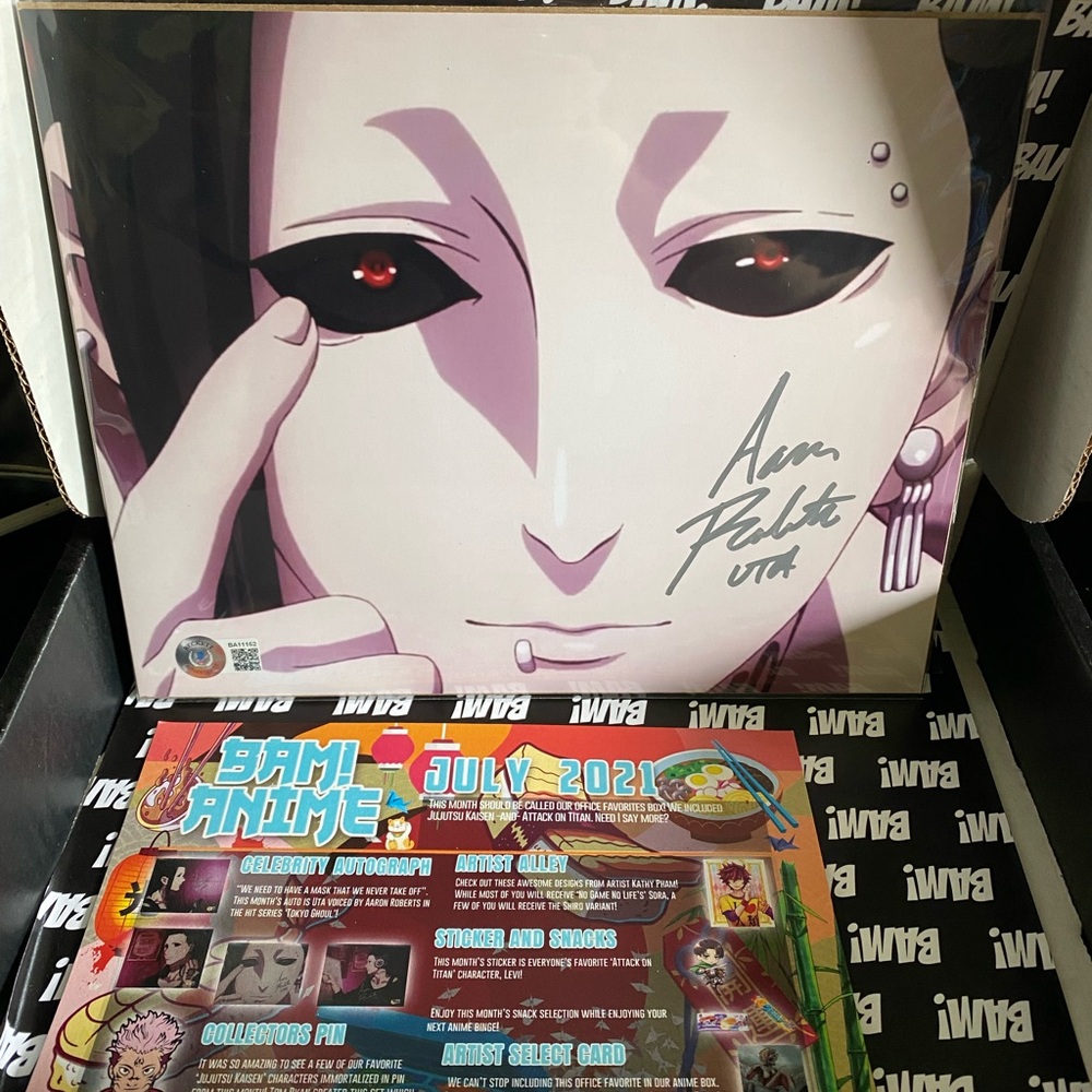 BAM! Anime July 2021 - Tokyo Ghoul signed artwork